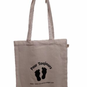 Sac blanc en coton recyclé